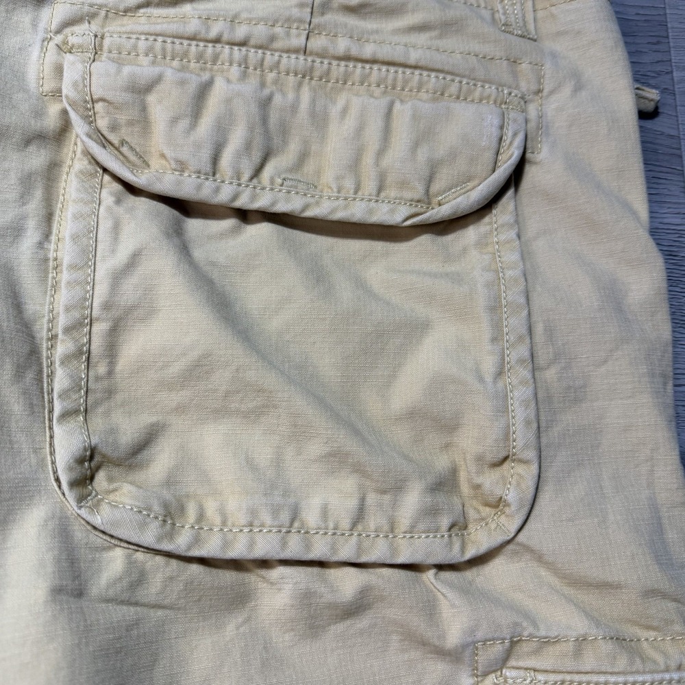LL Bean Cargo Pants Mens 40x36 Khaki Outdoor Hiking Utility Cotton - Picture 4 of 9